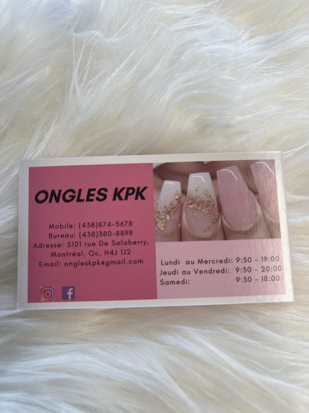 Ongles KPK | 5101 Rue de Salaberry, Montréal, QC H4J 1J2, Canada | Phone: (438) 874-5678