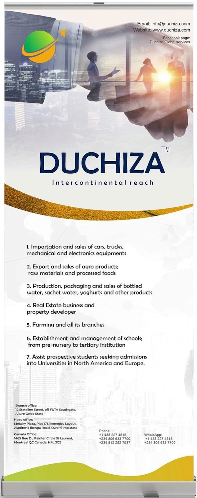 DuChiza Global Services | 1465 Rue du Painter Circle, Saint-Laurent, QC H4L 3C2, Canada | Phone: (438) 227-4515