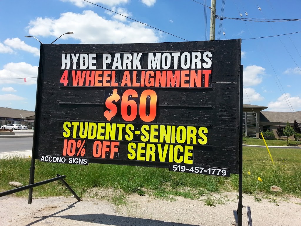 Hyde Park Motors Ltd | 1607 Hyde Park Rd, London, ON N6H 5L7, Canada | Phone: (519) 645-0419