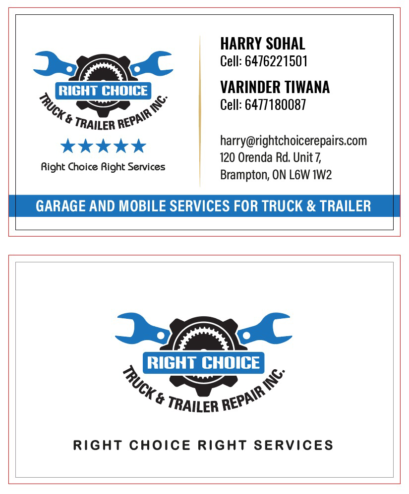 Right choice truck and trailer repair | 120 Orenda Rd, Brampton, ON L6W 1W2, Canada | Phone: (647) 718-0087