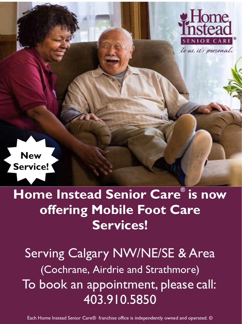 Home Instead | 5723 10 St NE suite 404, Calgary, AB T2E 8W7, Canada | Phone: (403) 910-5860