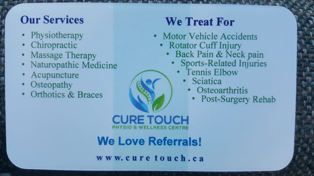 Cure Touch Physio & Wellness Centre | 8500 Torbram Rd Unit 55, Brampton, ON L6T 5C6, Canada | Phone: (905) 861-1066