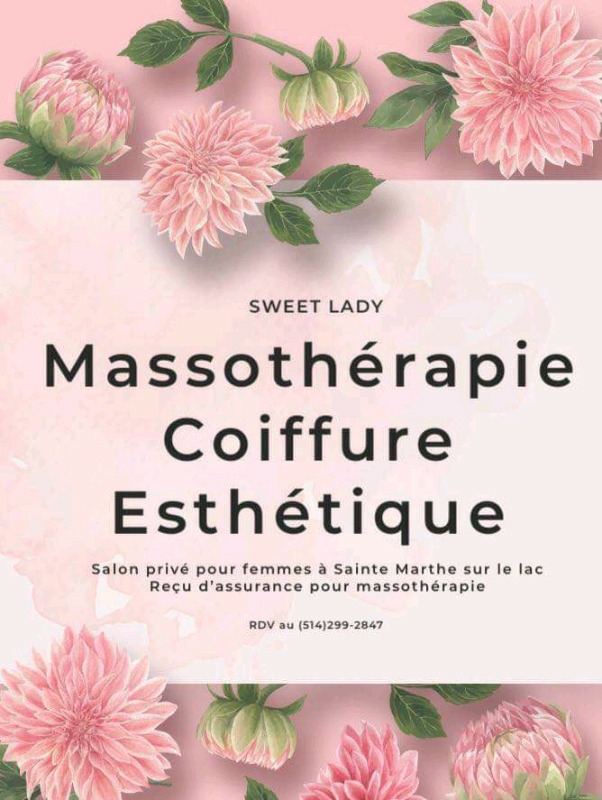 Sweet lady | 400 Bd Laurette-Théorêt, Sainte-Marthe-sur-le-Lac, QC J0N 1P0, Canada | Phone: (514) 299-2847
