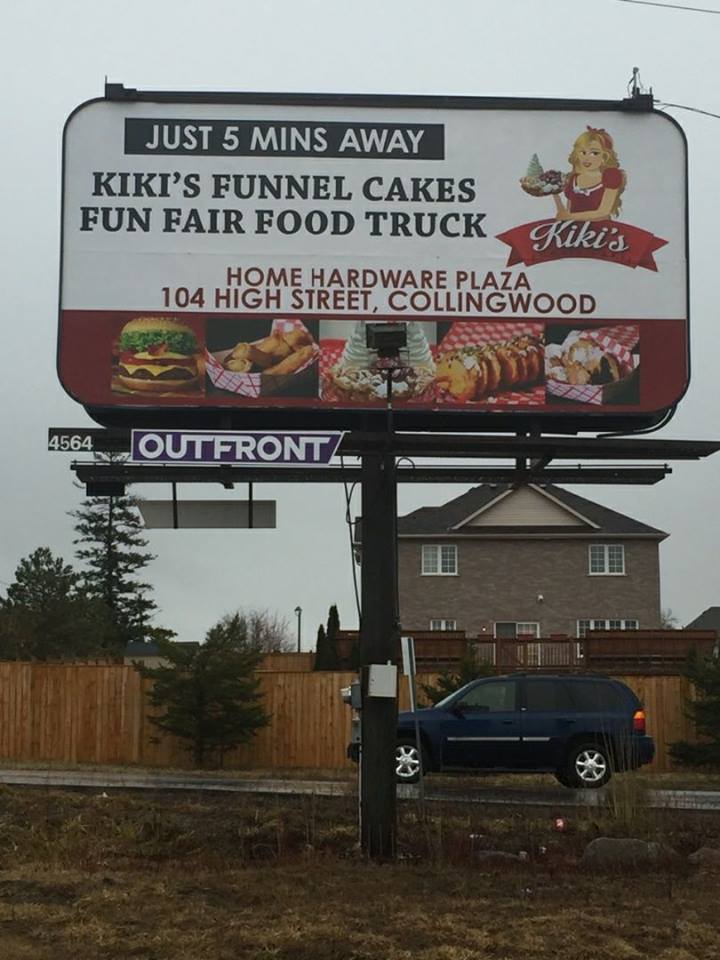 Kikis Funnel Cakes FUN Fair Food Truck Seasonally Opened Spring | 89 Balsam St, Collingwood, ON L9Y 3Y6, Canada | Phone: (647) 287-5022