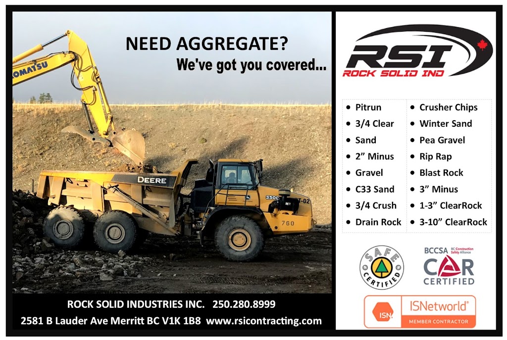 RSI Gravel Pit | 2641 Aberdeen Rd, Lower Nicola, BC V0K 1Y0, Canada | Phone: (250) 280-8999