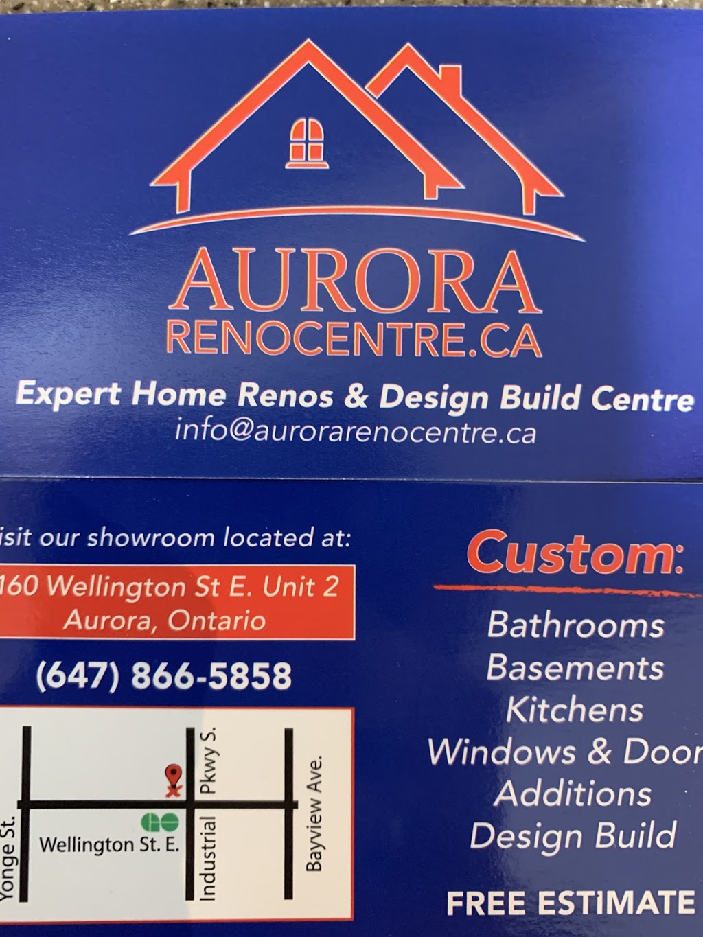 Aurora Renovation Centre | 160 Wellington St E, Aurora, ON L4G 1J5, Canada | Phone: (647) 866-5858