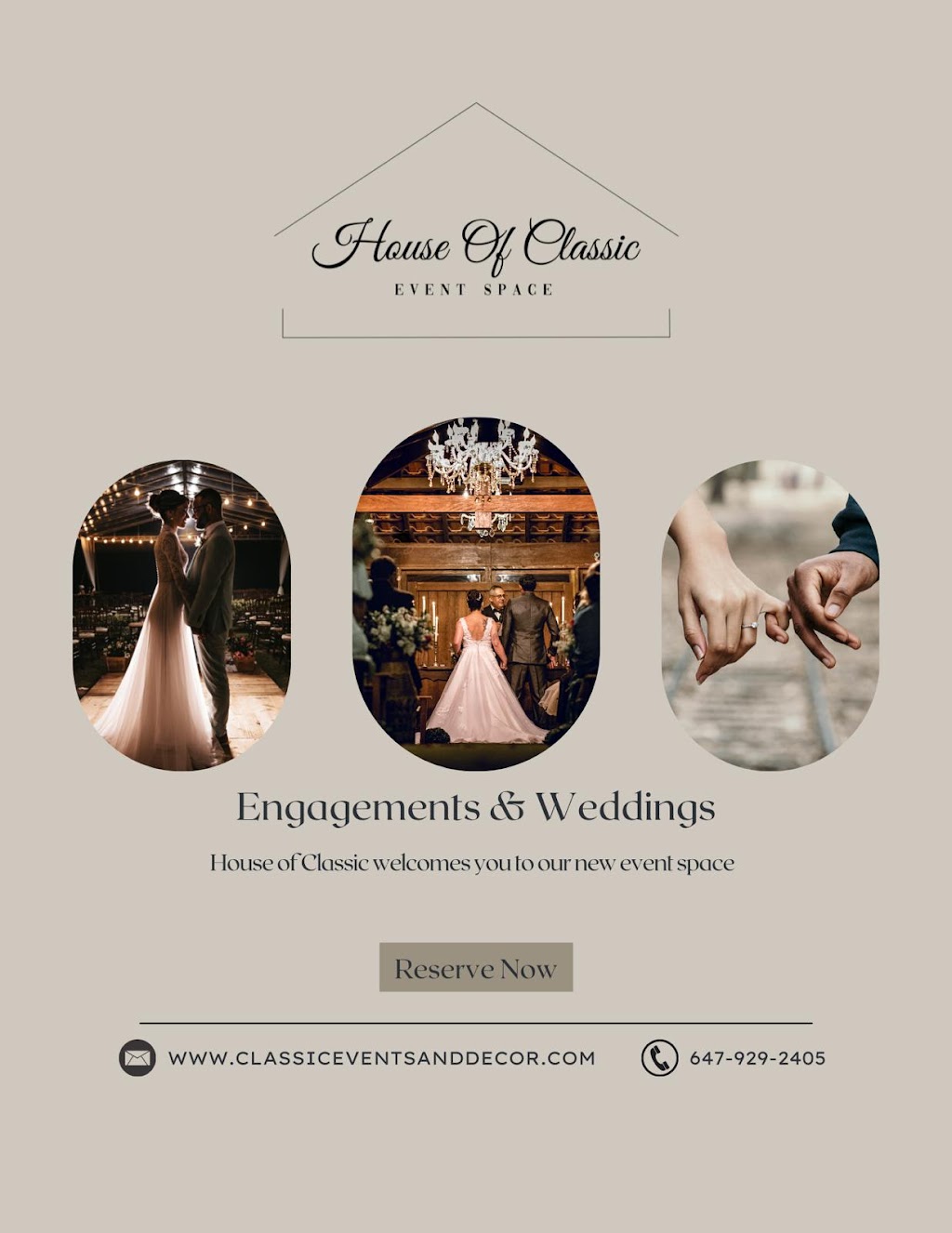 House Of Classic Event Space | 5970 Kirby Rd, Vaughan, ON L0J 1C0, Canada | Phone: (416) 564-2223