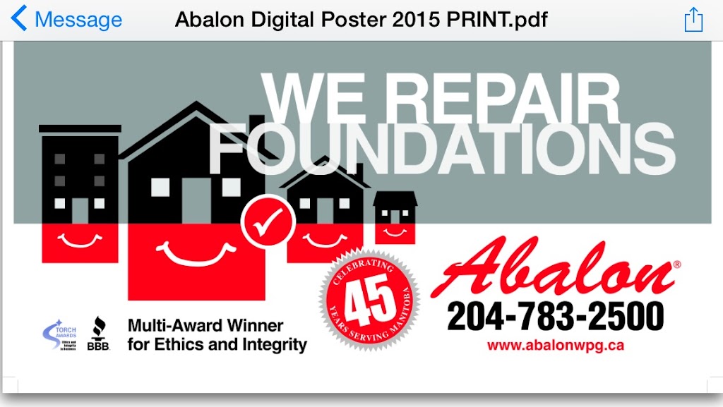 Abalon Foundation Repairs | 965 Pacific Ave, Winnipeg, MB R3E 1G3, Canada | Phone: (204) 783-2500