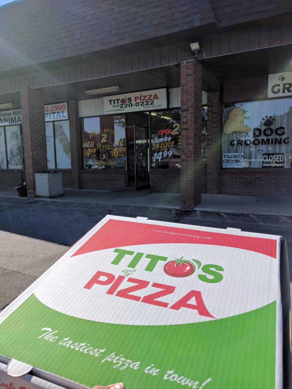 Tito’s Pizza and Wings | 165 Fisher Mills Rd, Cambridge, ON N3C 1E1, Canada | Phone: (519) 220-0222