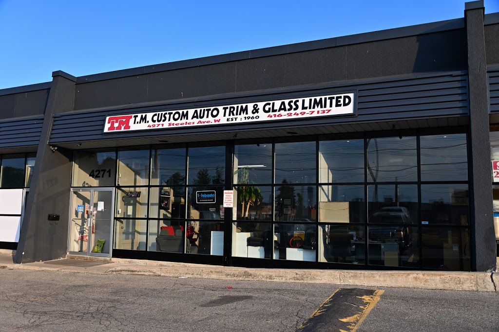 T M Custom Auto Trim & Glass Ltd | 4271 Steeles Ave W, North York, ON M3N 1V7, Canada | Phone: (416) 249-7137