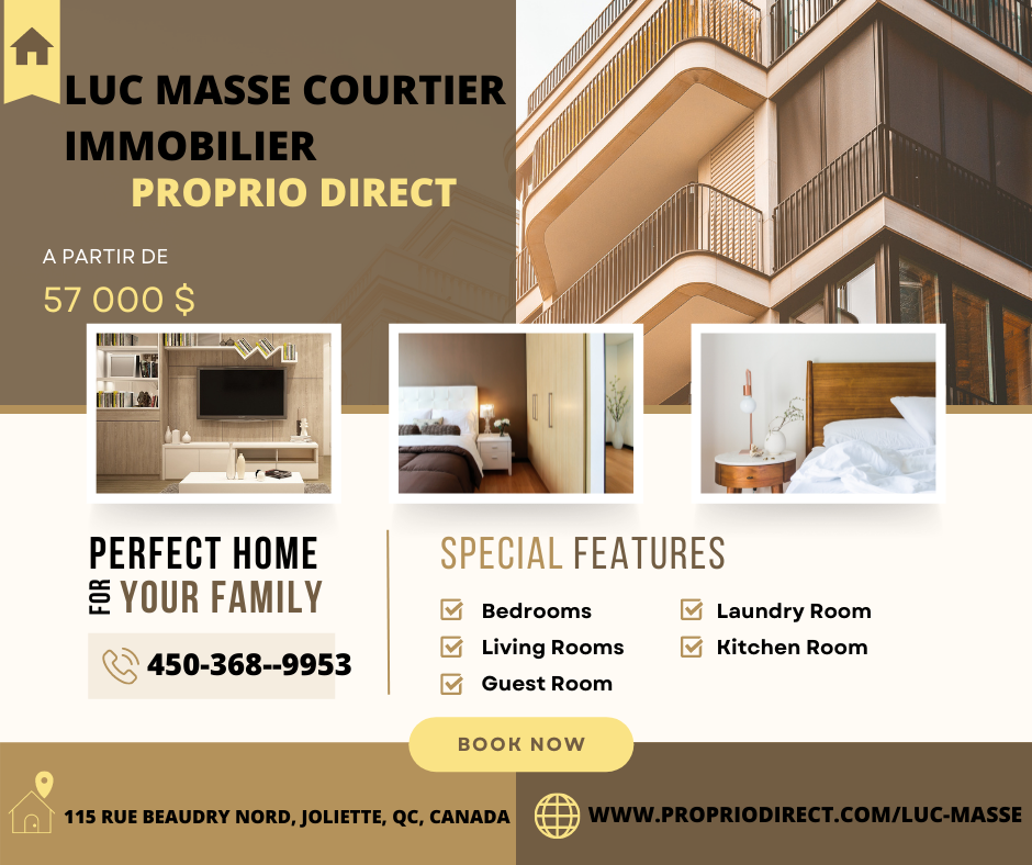 Luc Masse Proprio Direct | 115 Rue Beaudry N, Joliette, QC J6E 6A4, Canada | Phone: (450) 368-9953