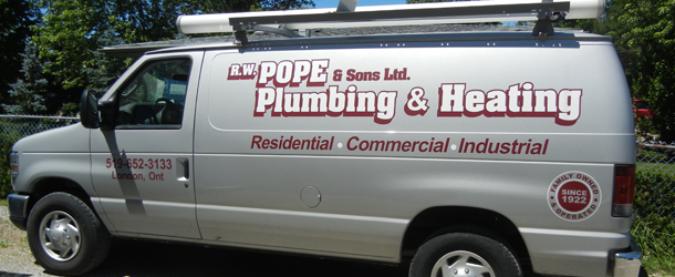 Pope Plumbing (R W Pope & Sons Ltd) | 377 Base Line Rd W, London, ON N6J 1W7, Canada | Phone: (519) 652-3133