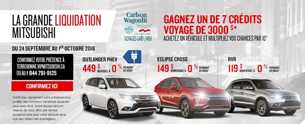 Terrebonne Mitsubishi | 1095 Chemin du Côteau, Terrebonne, QC J6W 5Y8, Canada | Phone: (450) 961-0000