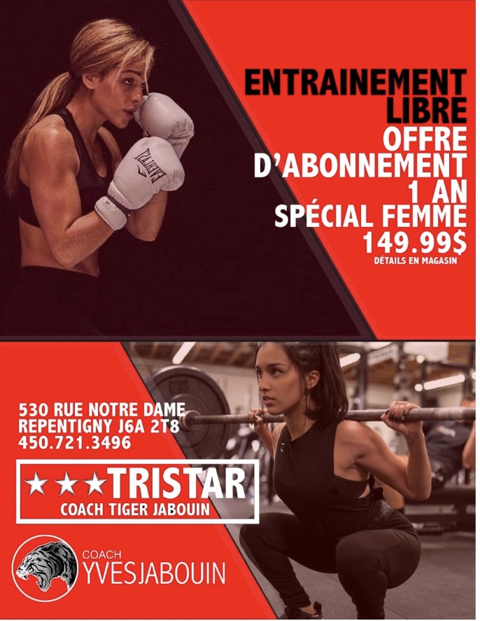 Tristar Gym Repentigny | 530 Rue Notre-Dame, Repentigny, QC J6A 2T8, Canada | Phone: (450) 721-3496