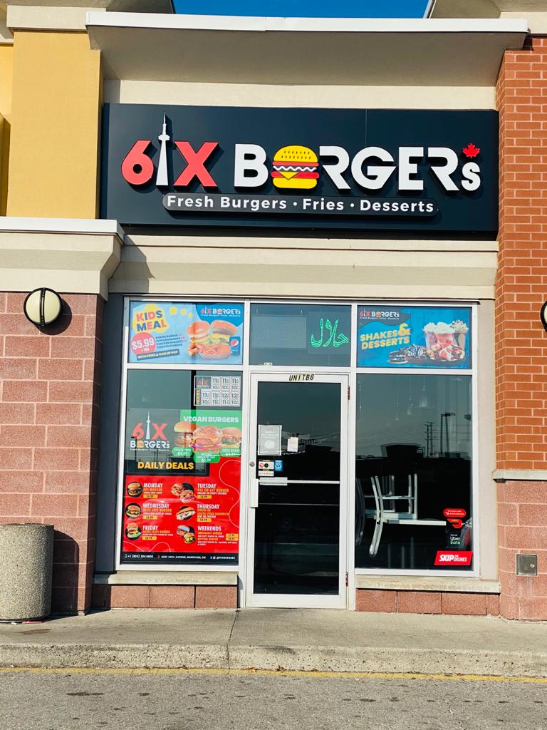 6ix Burgers Markham | 6001 14th Ave Unit B6, Markham, ON L3S 0A2, Canada | Phone: (905) 294-6600