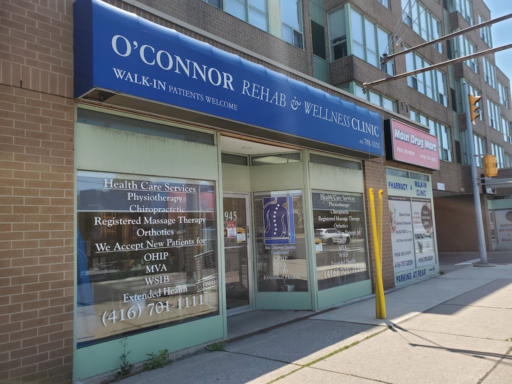 OConnor Rehab & Wellness Clinic | 945 OConnor Dr, East York, ON M4B 2S7, Canada | Phone: (416) 701-1111
