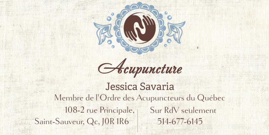 Acupuncture Jessica Savaria | 108 Rue Principale #2, Saint-Sauveur, QC J0R 1R6, Canada | Phone: (514) 677-6145