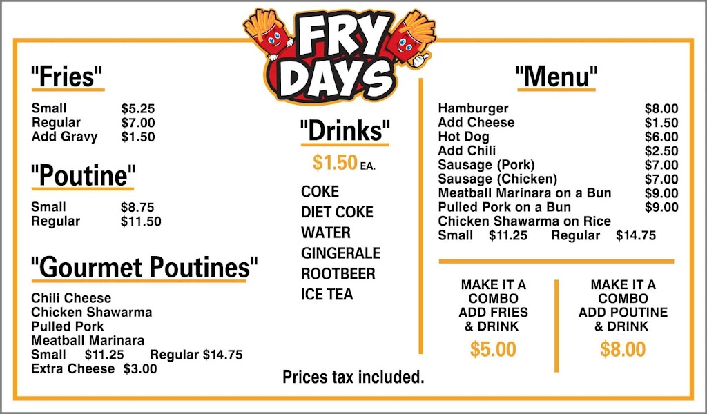 Fry Days Food Truck | 1036 S Monck Dr, Bracebridge, ON P1L 1W8, Canada | Phone: (705) 230-5959