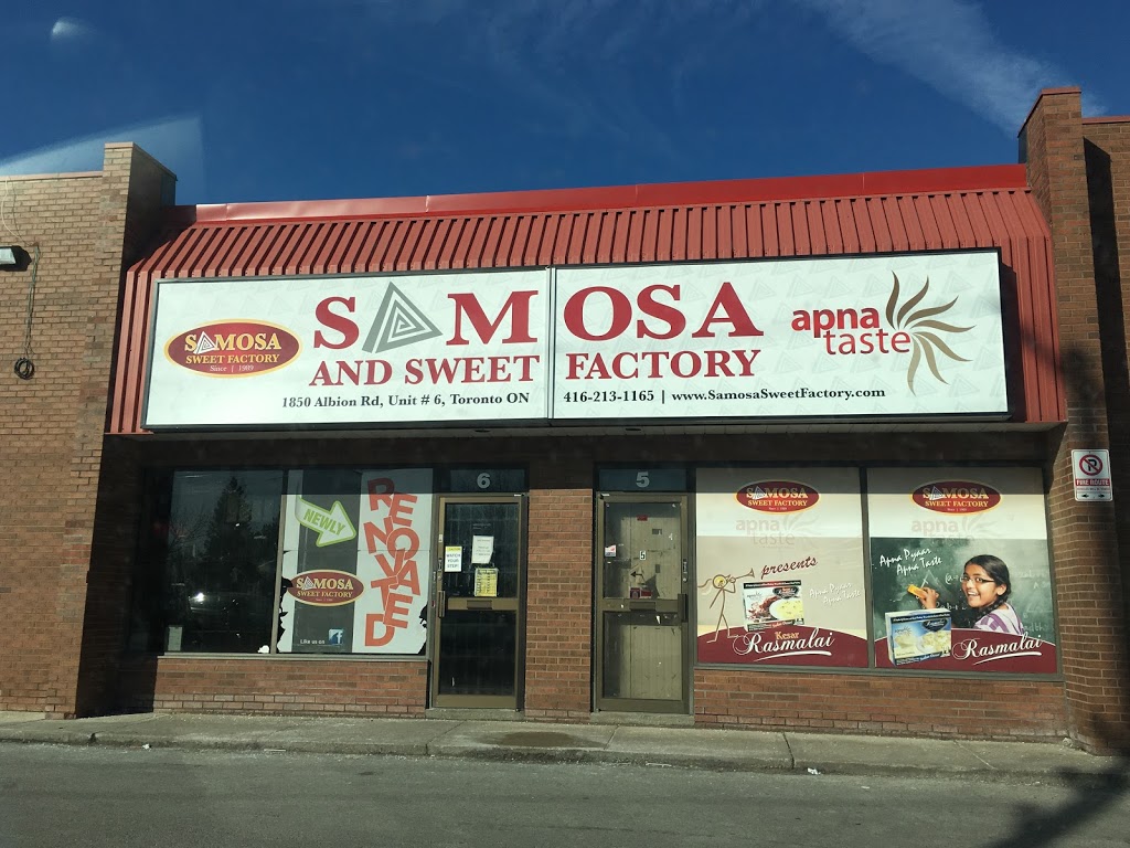 Samosa And Sweet Factory | 1850 Albion Rd #6, Etobicoke, ON M9W 6J9, Canada | Phone: (416) 213-1165