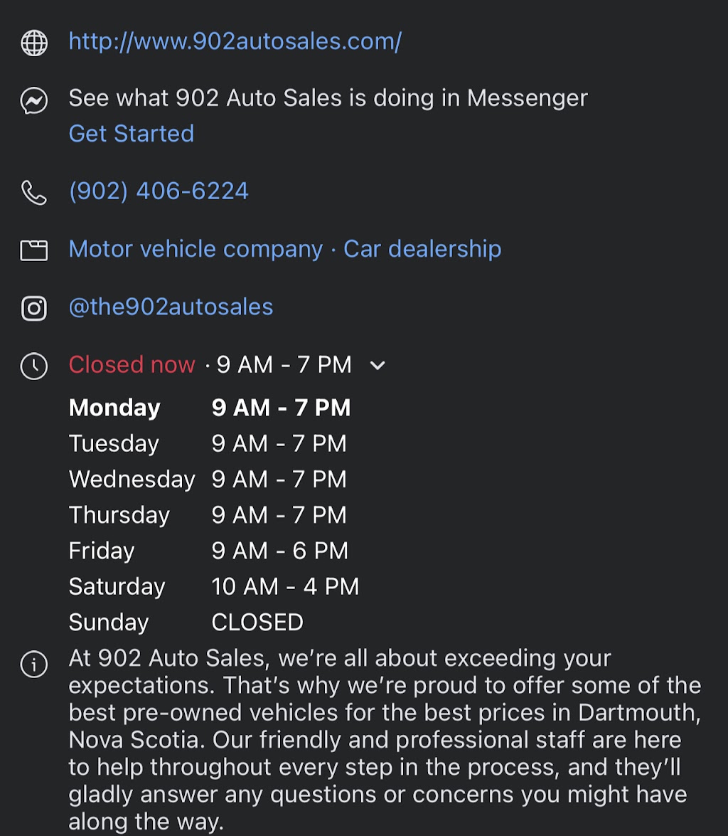 902 Auto Sales | 561 Pleasant St, Dartmouth, NS B2W 4L9, Canada | Phone: (902) 406-6224