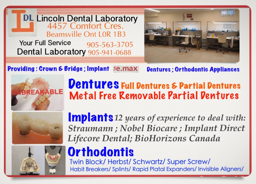 Lincoln Dental Laboratory | 4457 Comfort Crescent, Beamsville, ON L0R 1B9, Canada | Phone: (905) 563-3705