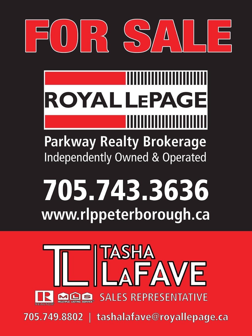 Royal LePage Parkway Reatly Brokerage-Tasha LaFave Realtor | 885 Clonsilla Ave, Peterborough, ON K9J 5Y2, Canada | Phone: (705) 743-3636