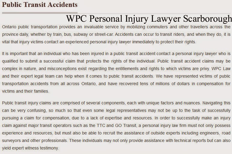 WPC Personal Injury Lawyer | 3464 Kingston Rd #202B, Scarborough, ON M1M 1R5, Canada | Phone: (800) 299-0439