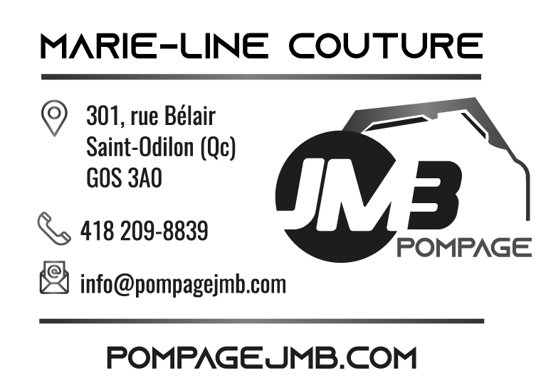 Pompage JMB Inc | 301 Rue Bélair, Saint-Odilon-de-Cranbourne, QC G0S 3A0, Canada | Phone: (418) 209-8839
