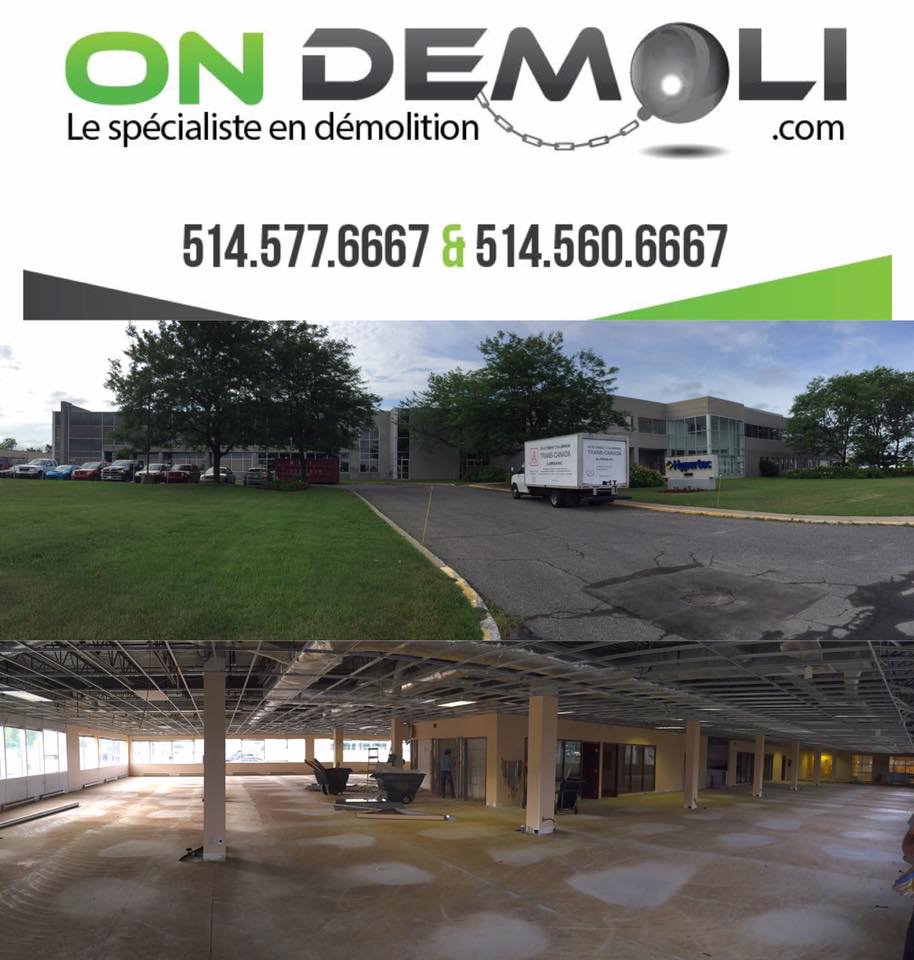 On Demoli Inc | 1325 Rue Bergar, Laval, QC H7L 4Z7, Canada | Phone: (450) 622-1777