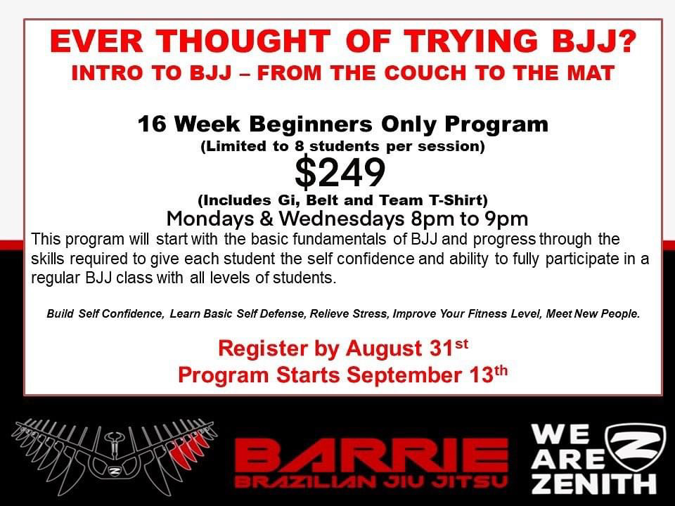 Barrie Brazilian Jiu Jitsu | 142 Commerce Park Dr, Barrie, ON L4N 8W8, Canada | Phone: (705) 716-4077