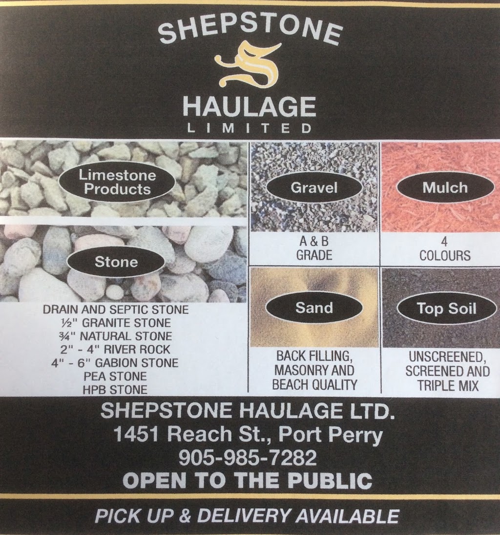 Shepstone Haulage Limited | 1451 Reach St, Port Perry, ON L9L 1B2, Canada | Phone: (905) 985-7282