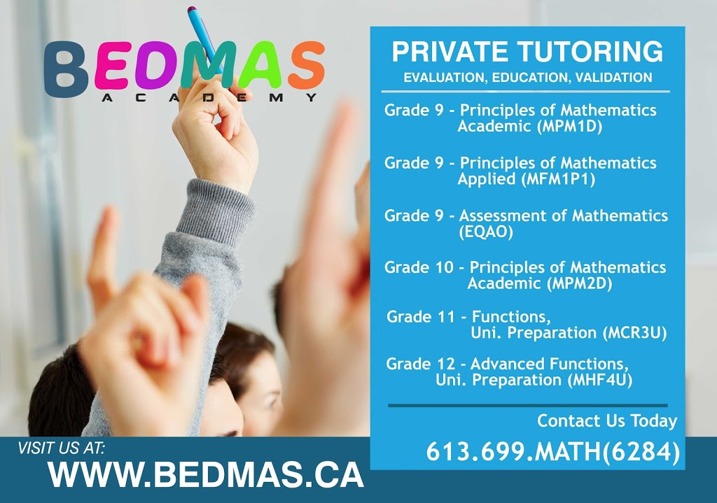 BEDMAS ACADEMY | 18 Bon Echo Crescent, Kanata, ON K2M 2W5, Canada | Phone: (613) 501-2728