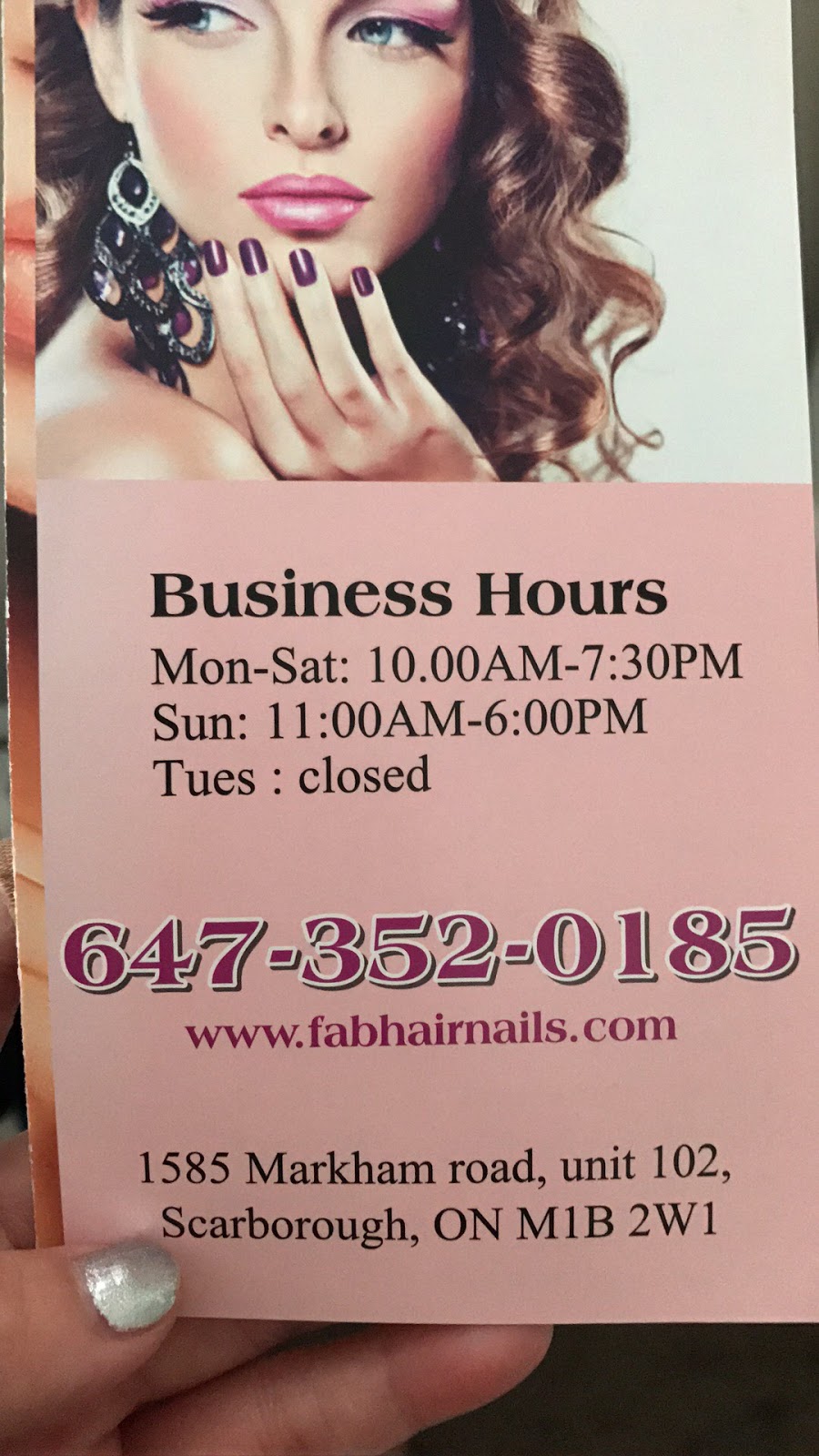 Fab Hair and Nails | Markham Rd Unit102, Scarborough, ON M1B 2W1, Canada | Phone: (647) 352-0185