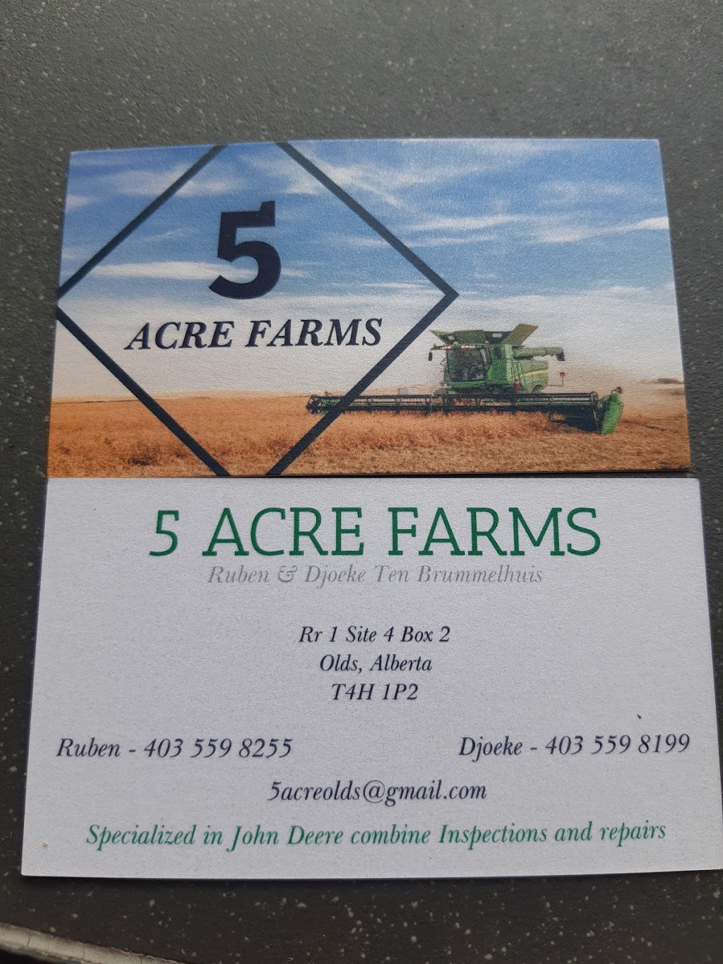 5 Acre farms | Range Rd 280, Torrington, AB T0M 2B0, Canada | Phone: (403) 559-8255