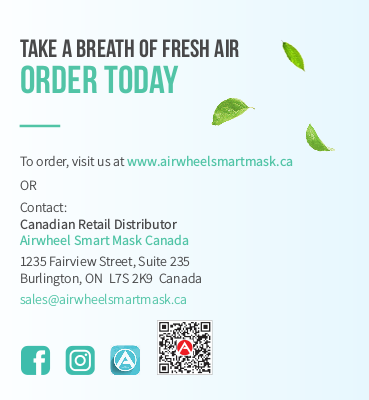 Airwheel Smart Mask Canada | 1235 Fairview St Suite 235, Burlington, ON L7S 2K9, Canada | Phone: (888) 600-6275