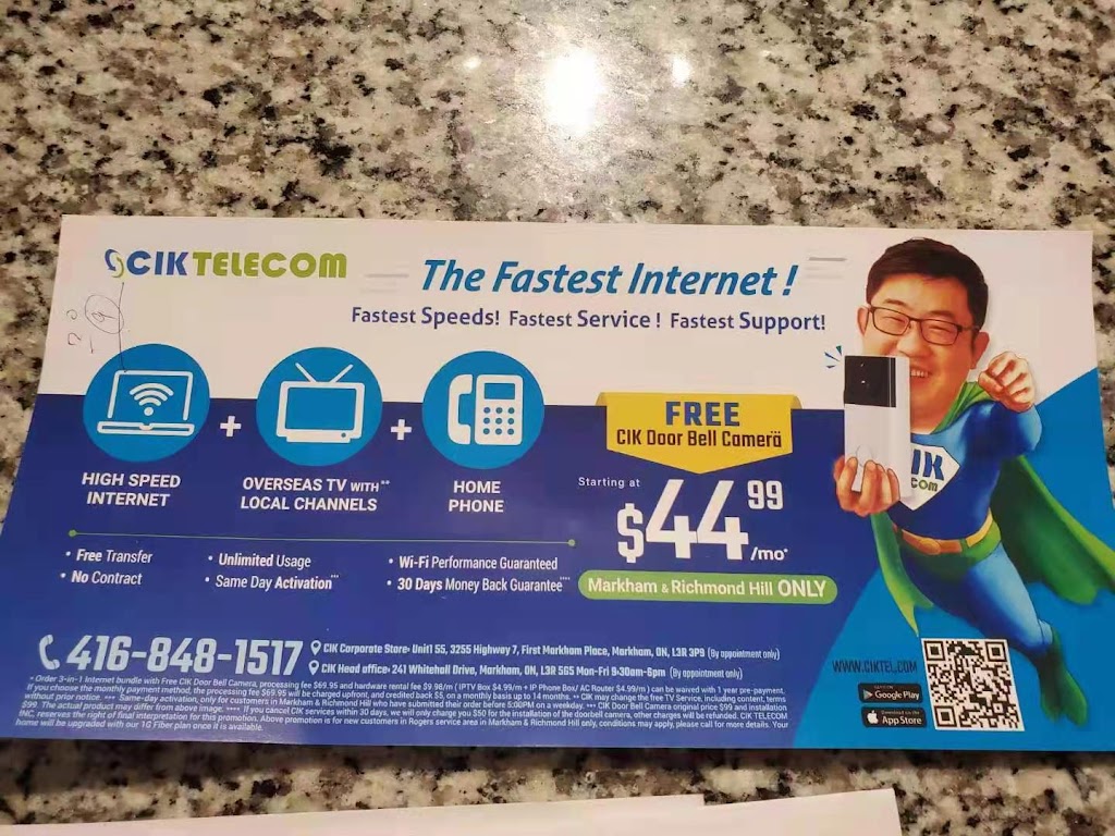 CIK Telecom | 241 Whitehall Dr, Markham, ON L3R 5G5, Canada | Phone: (416) 848-1517