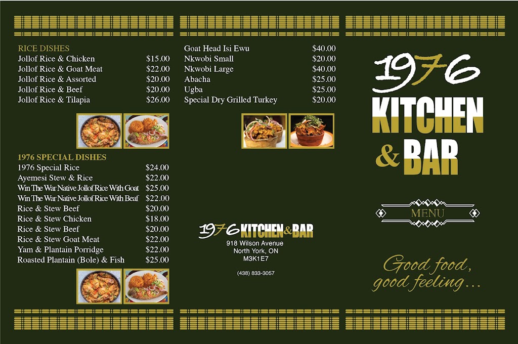 1976 KITCHEN & BAR | 918 Wilson Ave, North York, ON M3K 1E7, Canada | Phone: (438) 833-3057