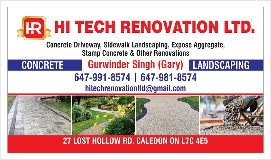 Hi Tech Renovation Limited | 27 Lost Hollow Rd, Caledon, ON L7C 4E5, Canada | Phone: (647) 991-8574