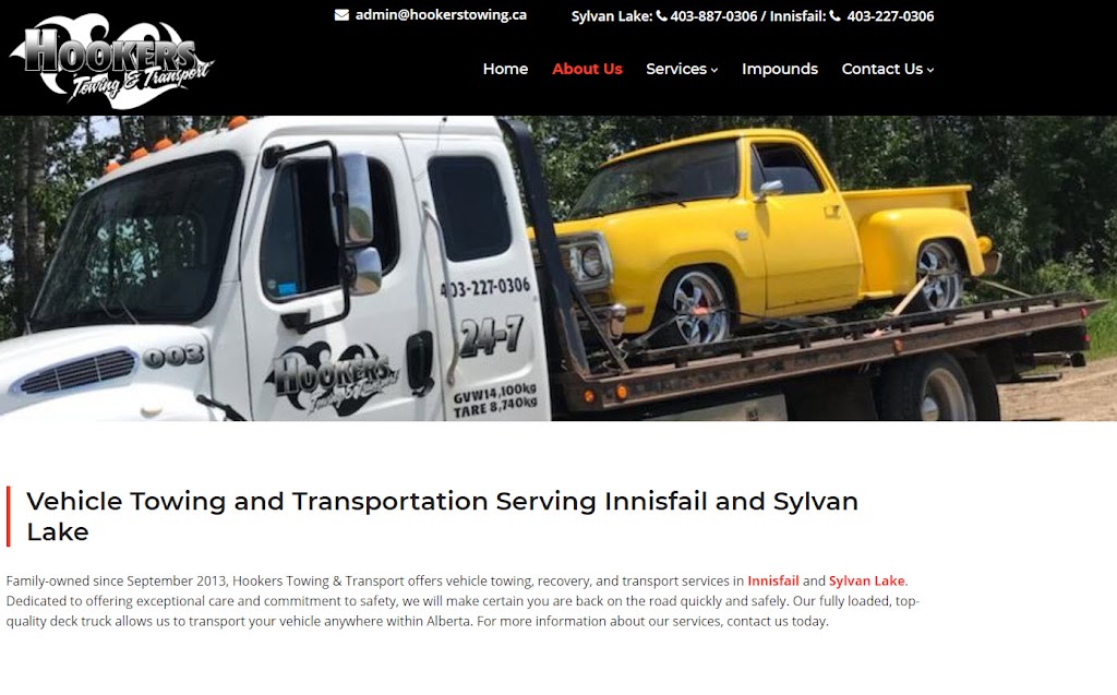 Hookers Towing & Transport Sylvan Lake | 1306 Township Rd 392, Sylvan Lake, AB T4S 1S8, Canada | Phone: (403) 887-0306