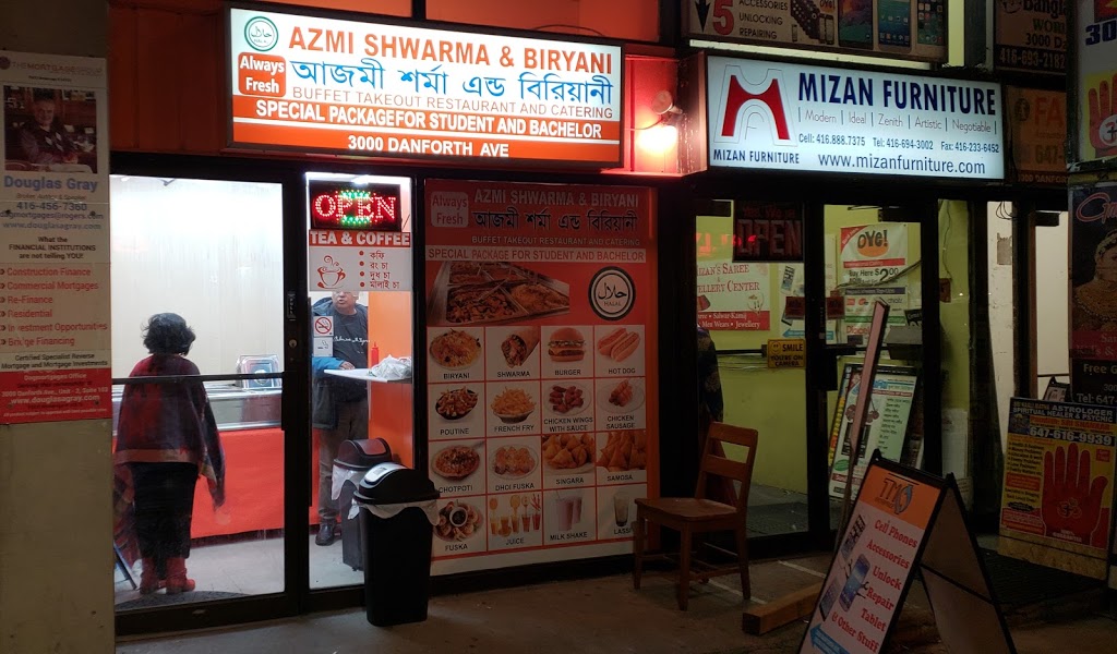 Azmi Shwarma & Biryani | 3004 Danforth Ave, East York, ON M4C 1M7, Canada | Phone: (647) 609-4693