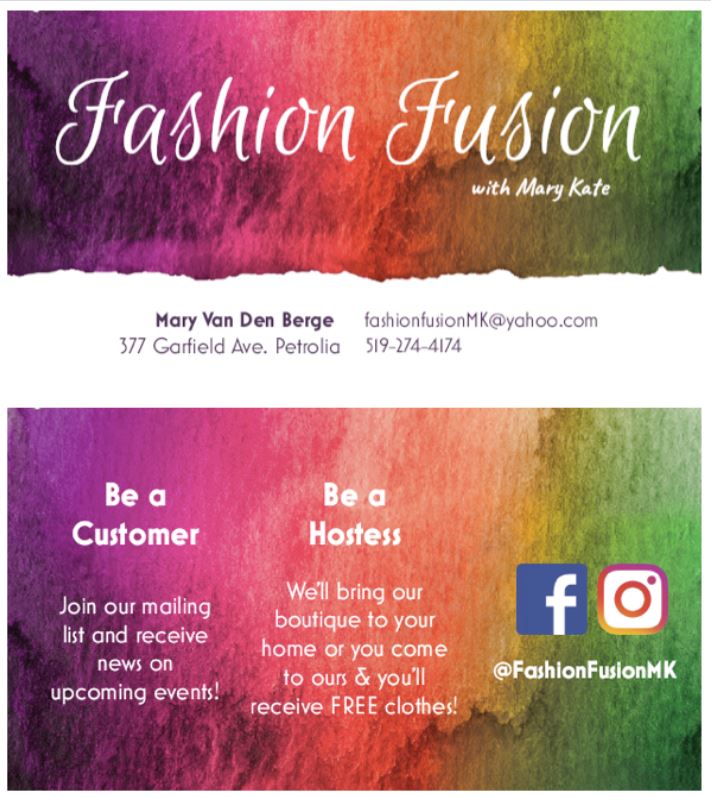 Fashion Fusion with Mary Kate | 377 Garfield Ave, Petrolia, ON N0N 1R0, Canada | Phone: (519) 274-4172