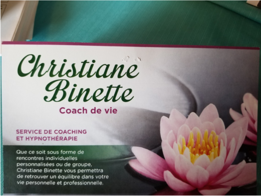 Hypnose et Coaching Christiane Binette | 117 Rue Notre Dame, Maniwaki, QC J9E 2H8, Canada | Phone: (819) 664-0416