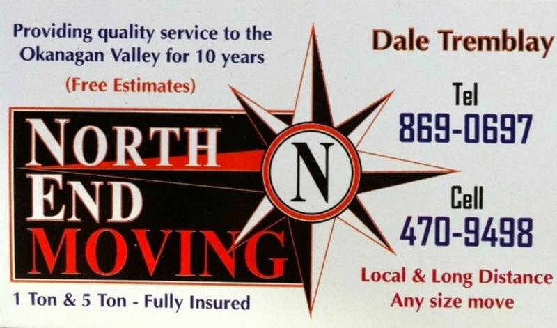 North End Moving Services | 512 Cambridge Ave, Kelowna, BC V1Y 7M3, Canada | Phone: (250) 470-9498