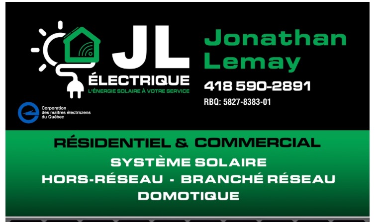 JL Électrique | 185 Rue de la Voie-Lactée, Alma, QC G8B 0G4, Canada | Phone: (418) 590-2891