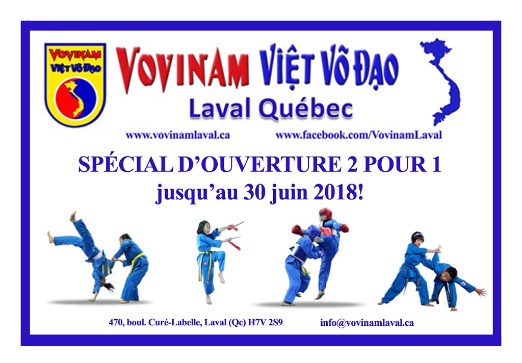 Club De Vovinam Việt Võ Đạo De Laval, Québec | 470 Boulevard Curé-Labelle, Laval, QC H7V 2S9, Canada