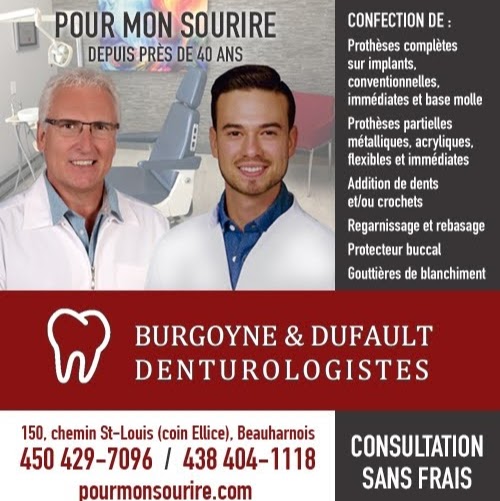 Alain Burgoyne Denturologistes D.D. | 150 Chemin Saint-Louis, Beauharnois, QC J6N 2H9, Canada | Phone: (450) 429-7096