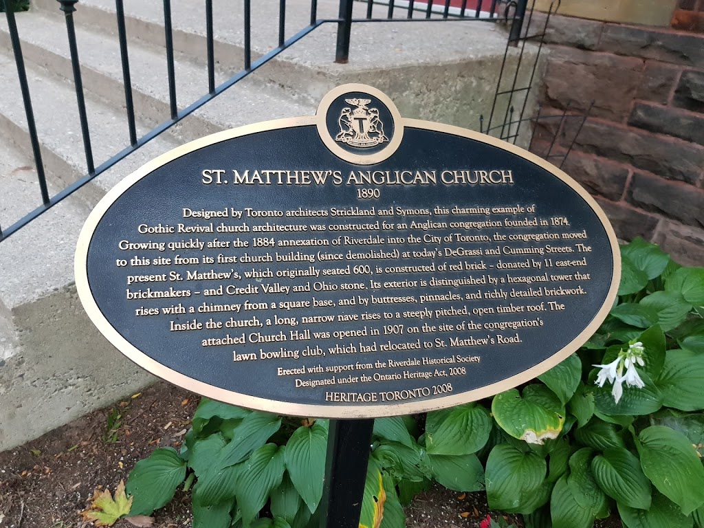 St. Matthews Anglican Church Riverdale | 135 First Ave, Toronto, ON M4M 1W9, Canada | Phone: (416) 463-9720