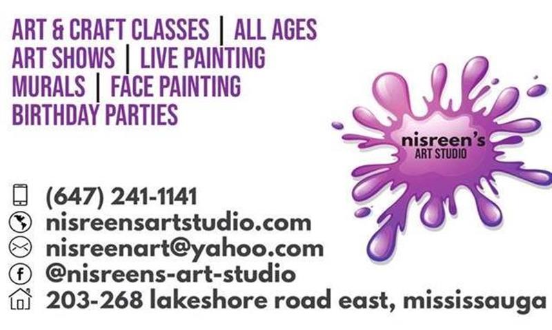 Nisreen Art Studio | 268 Lakeshore Rd E Unit #203, Mississauga, ON L5G 1H1, Canada | Phone: (647) 241-1141