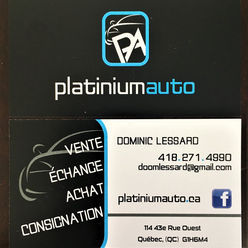 PLATINIUM AUTO INC | 114 43e Rue O, Québec, QC G1H 6M4, Canada | Phone: (418) 271-4990