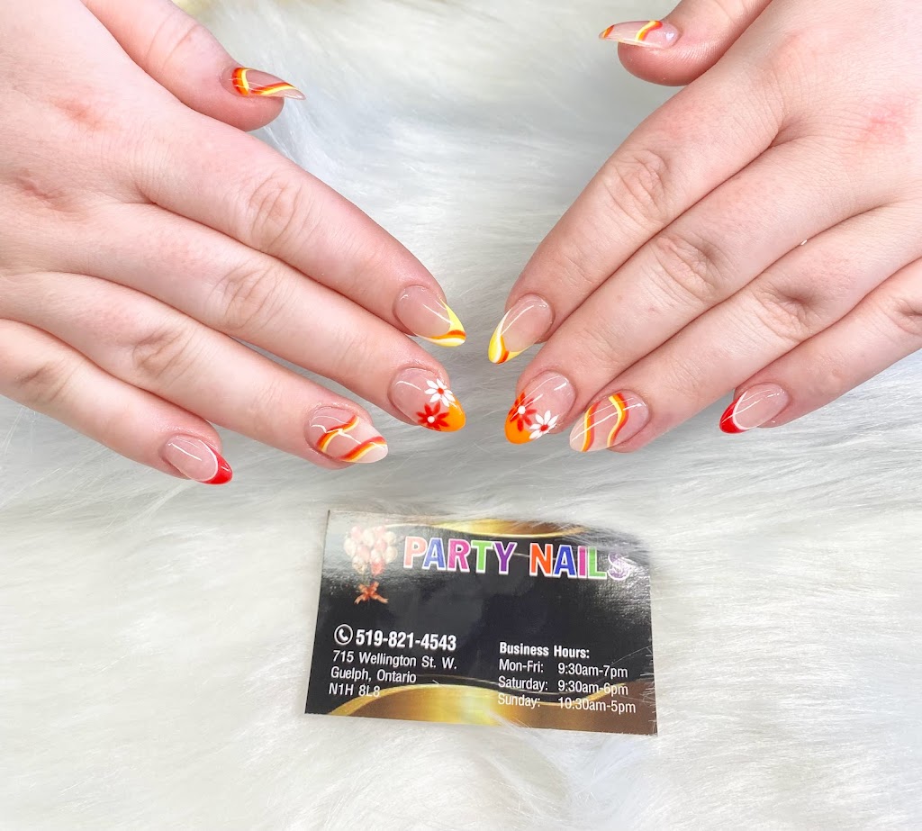 Party Nails | 715 Wellington St W, Guelph, ON N1H 8L8, Canada | Phone: (519) 821-4543